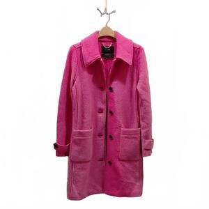 "J. Crew" Lady Day Trench, Vibrant Hot pink and pale pink. 18in P2P, 35in long..